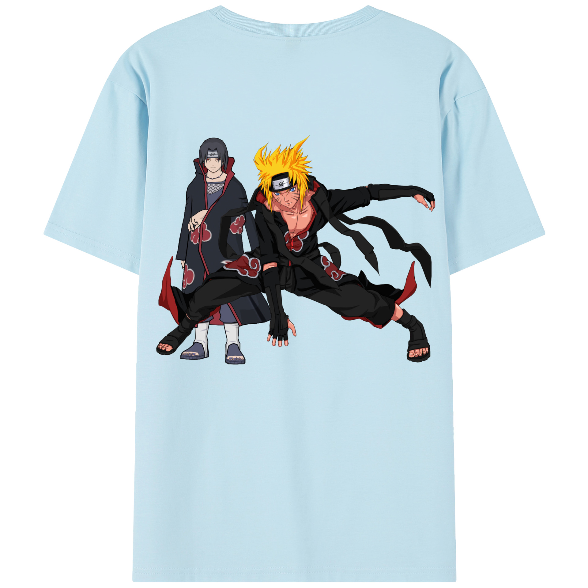 （画像用） NARUTO -ナルト- うずまき ナルト Uzumaki Naruto 綿100％半袖Tシャツ（背面プリント）